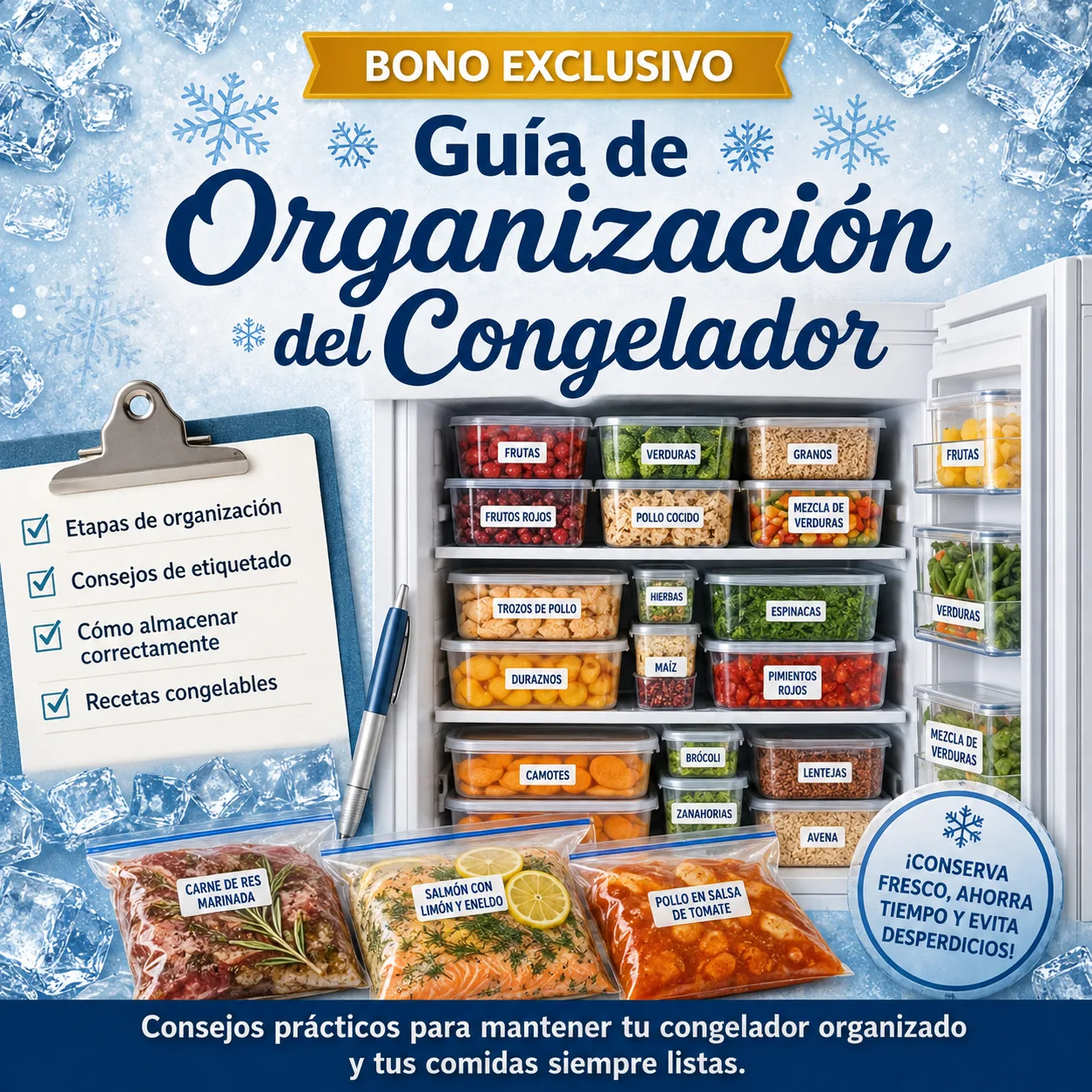 Guía de Organización del Congelador